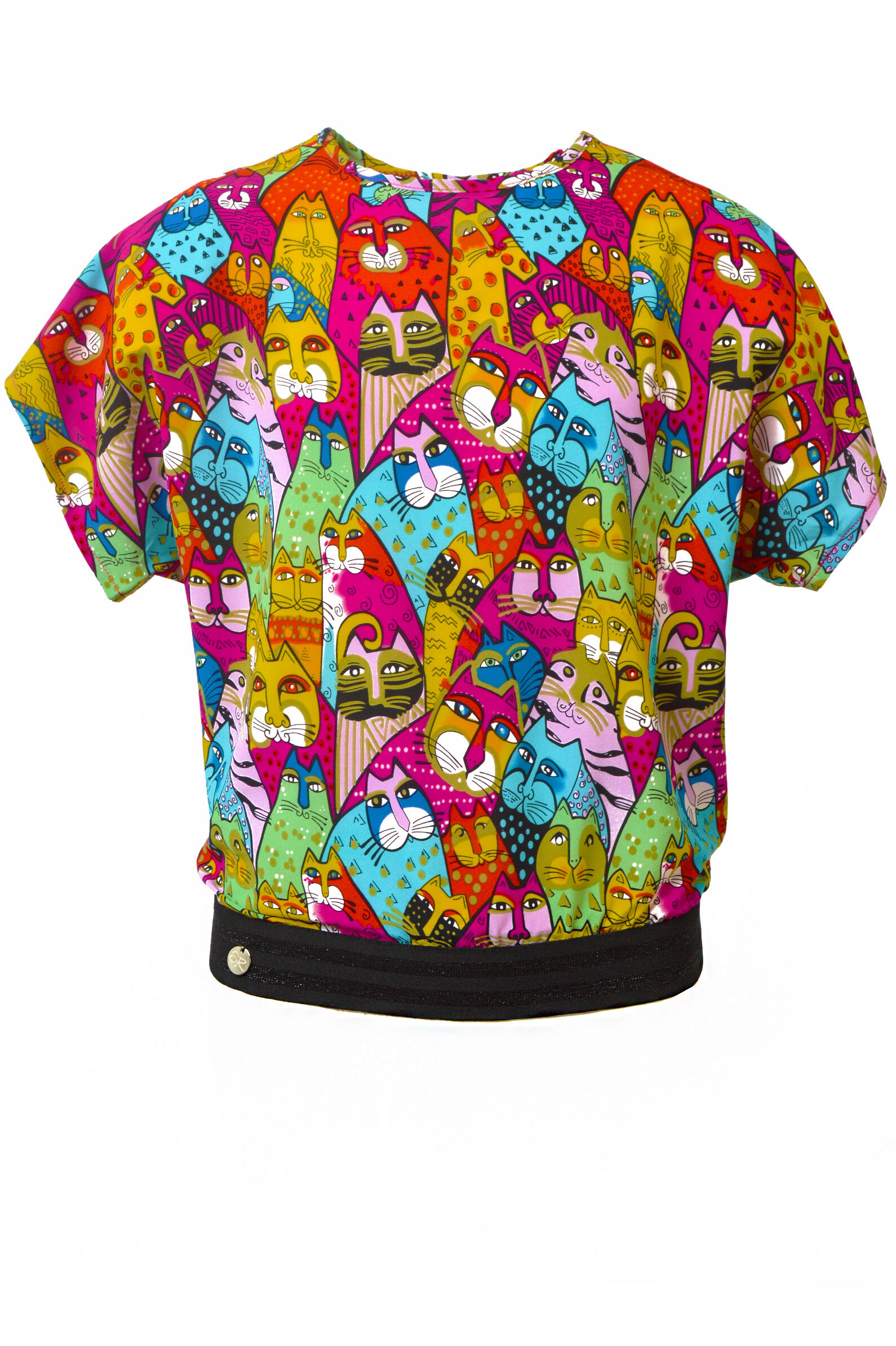 Блуза дев. АРТ.SR700M100,мул,вис