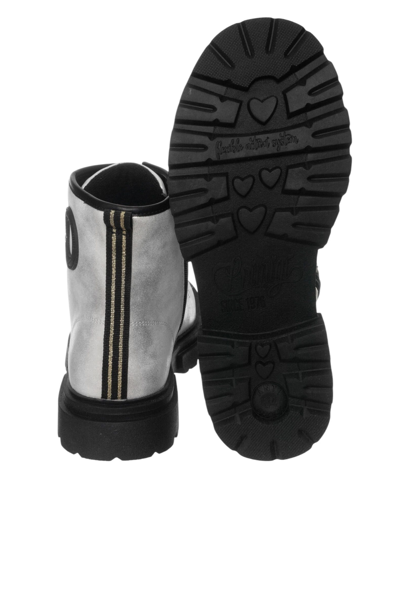 Ботинки дев. АРТ.6975300,сереб,и.к/тек-н.к