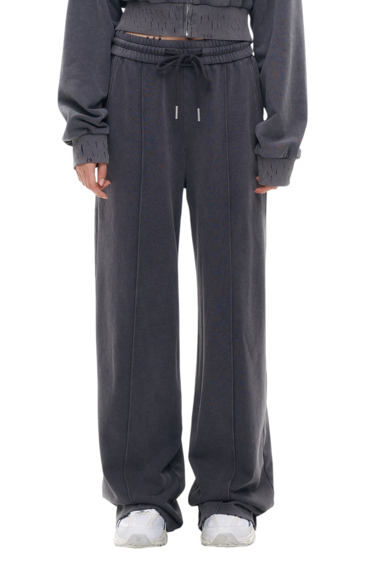 Брюки дев. АРТ.AA237384,сер,хл