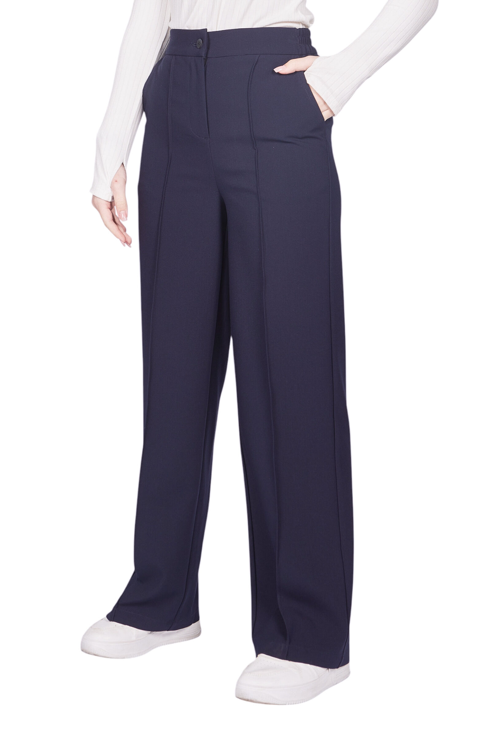 Брюки дев. АРТ.G-TR25251,син,вис-па-эл