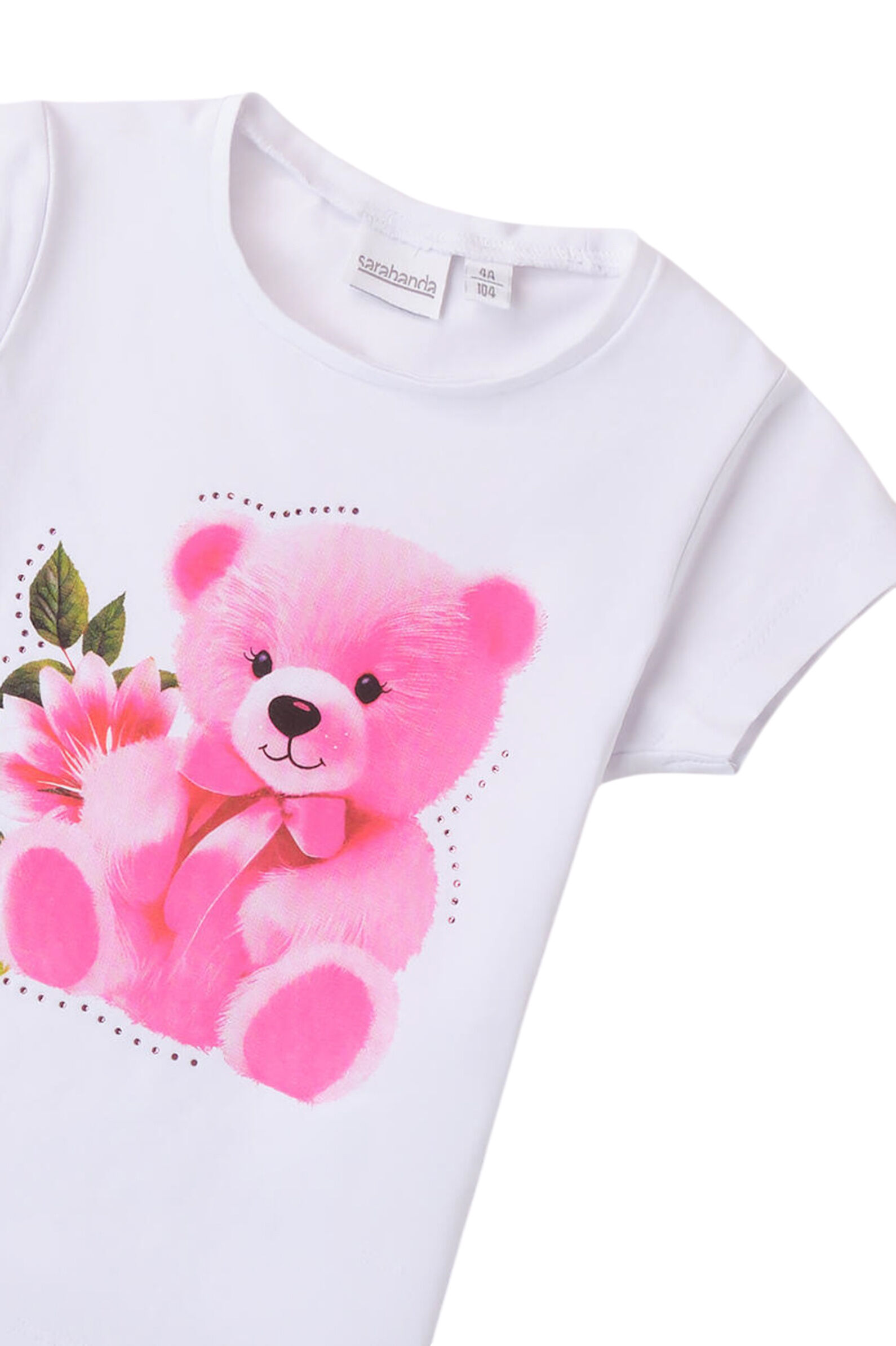 Футболка дев. АРТ.0.B208.00,бел-роз,хл-эл