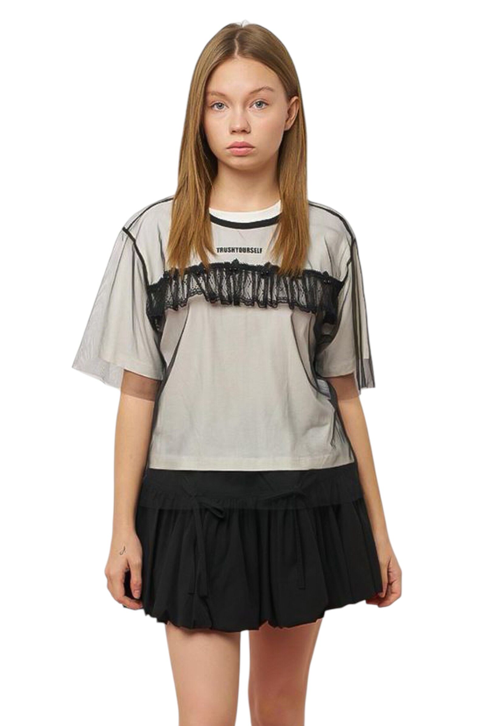 Футболка дев. АРТ.7935,мол-чер,хл-лайкра