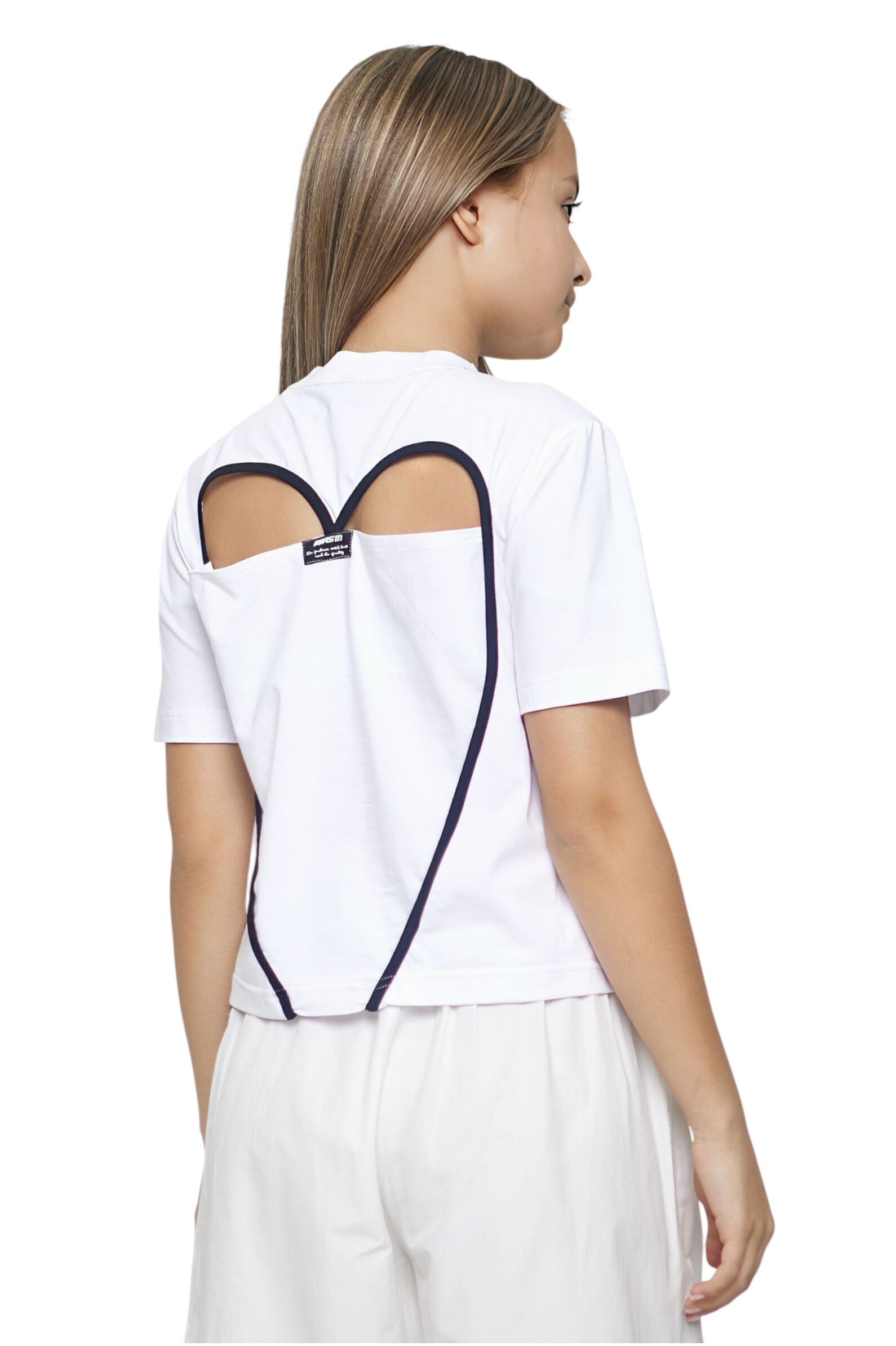 Футболка дев АРТ.G-TS25162,бел-чер,хл-эл