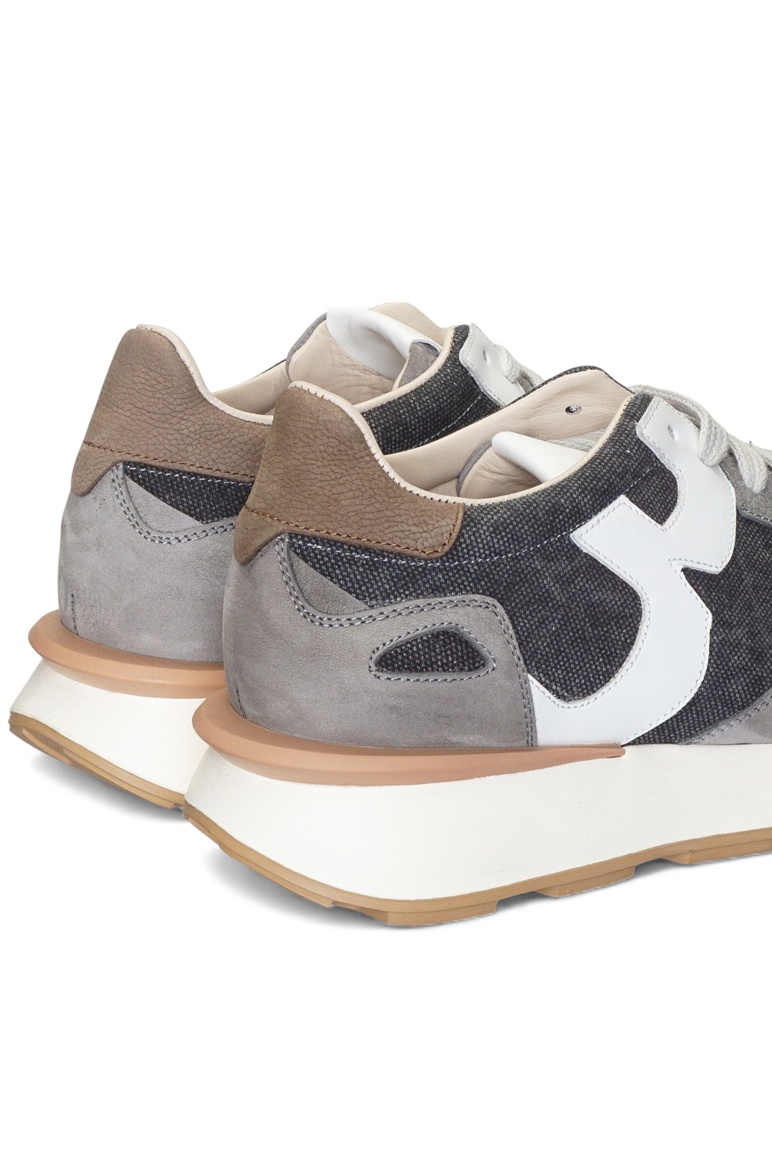 Кроссовки муж. АРТ.16450A362,сер-бел,н.к-тек/н.к-тек