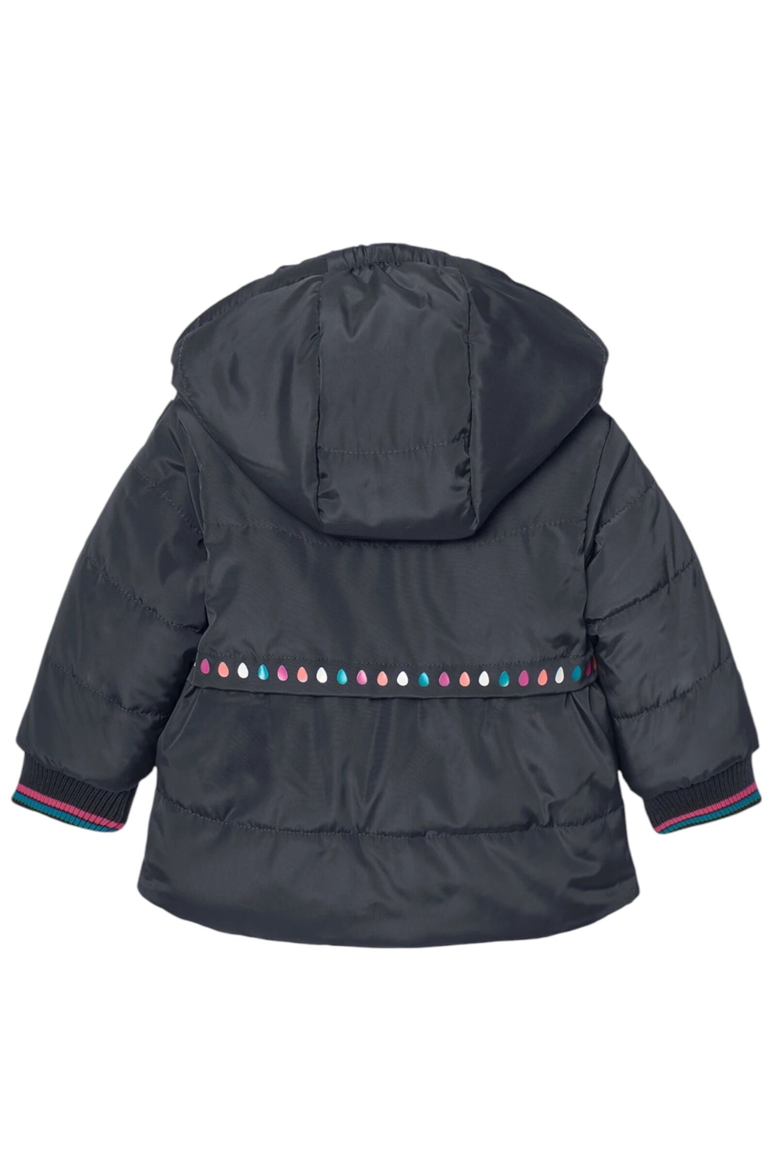 Куртка дев. АРТ.229182,чер-мул,пэ/пэ