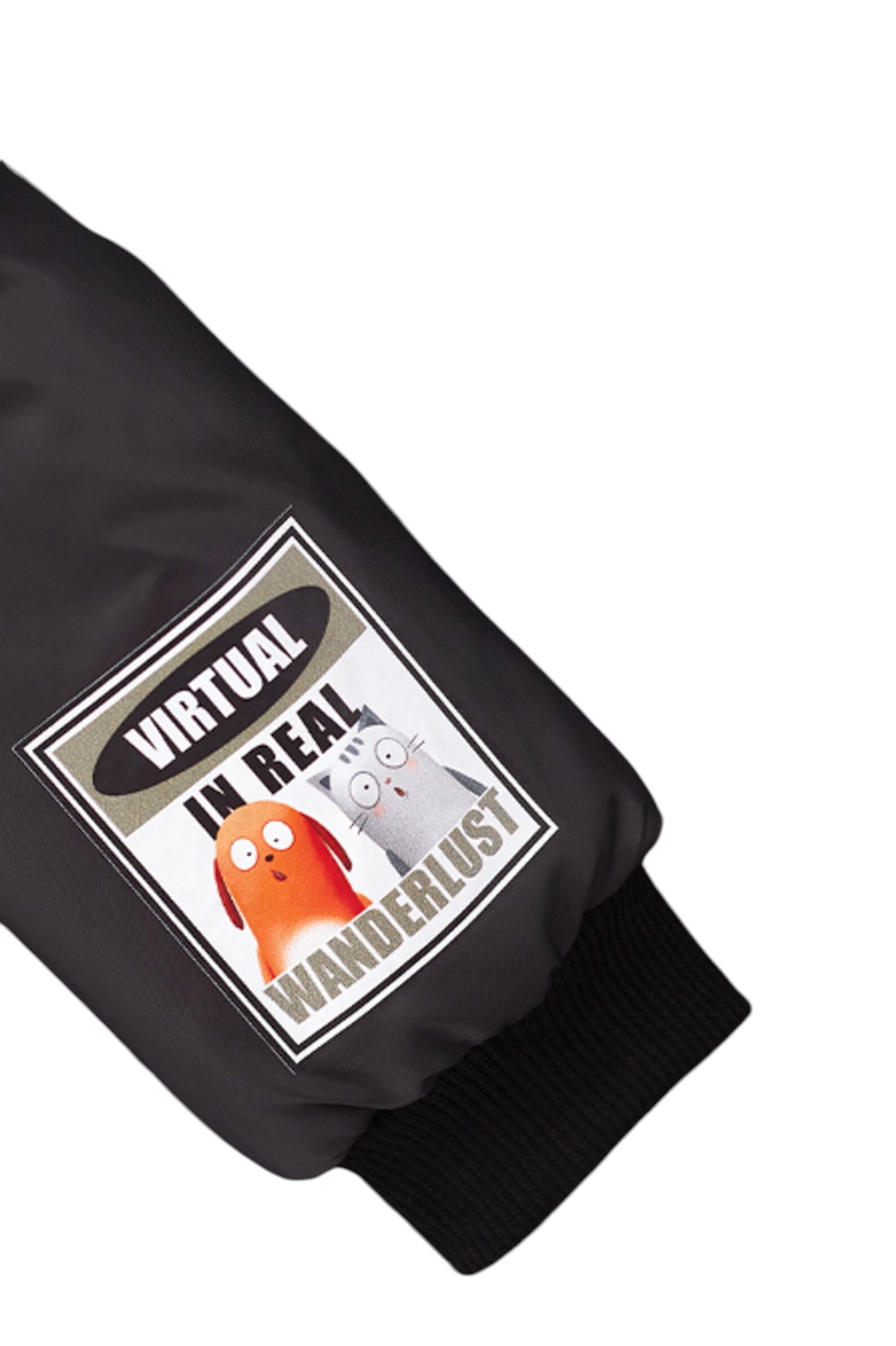 Куртка мал. АРТ.251034,чер-сер,пэ