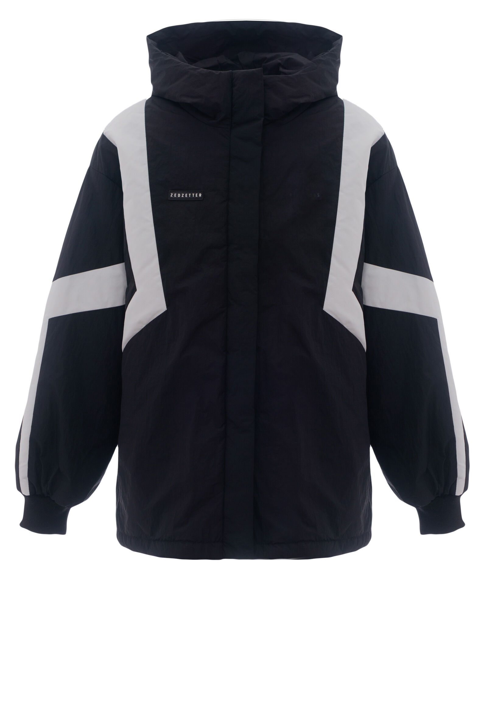 Куртка дев. АРТ.ZEDZETTER,бел-чер,полиэф/аляска