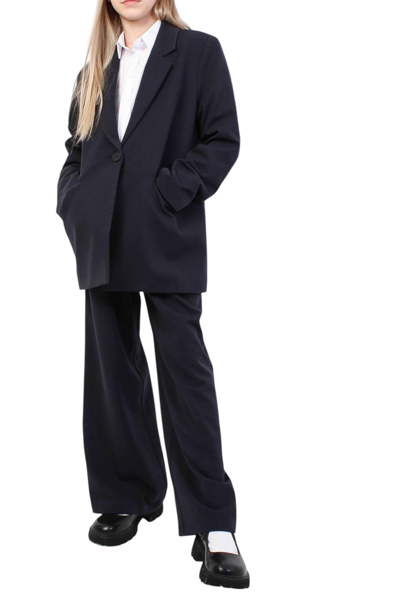 Пиджак дев. АРТ.Malon,син,вис-нейл-лайкра