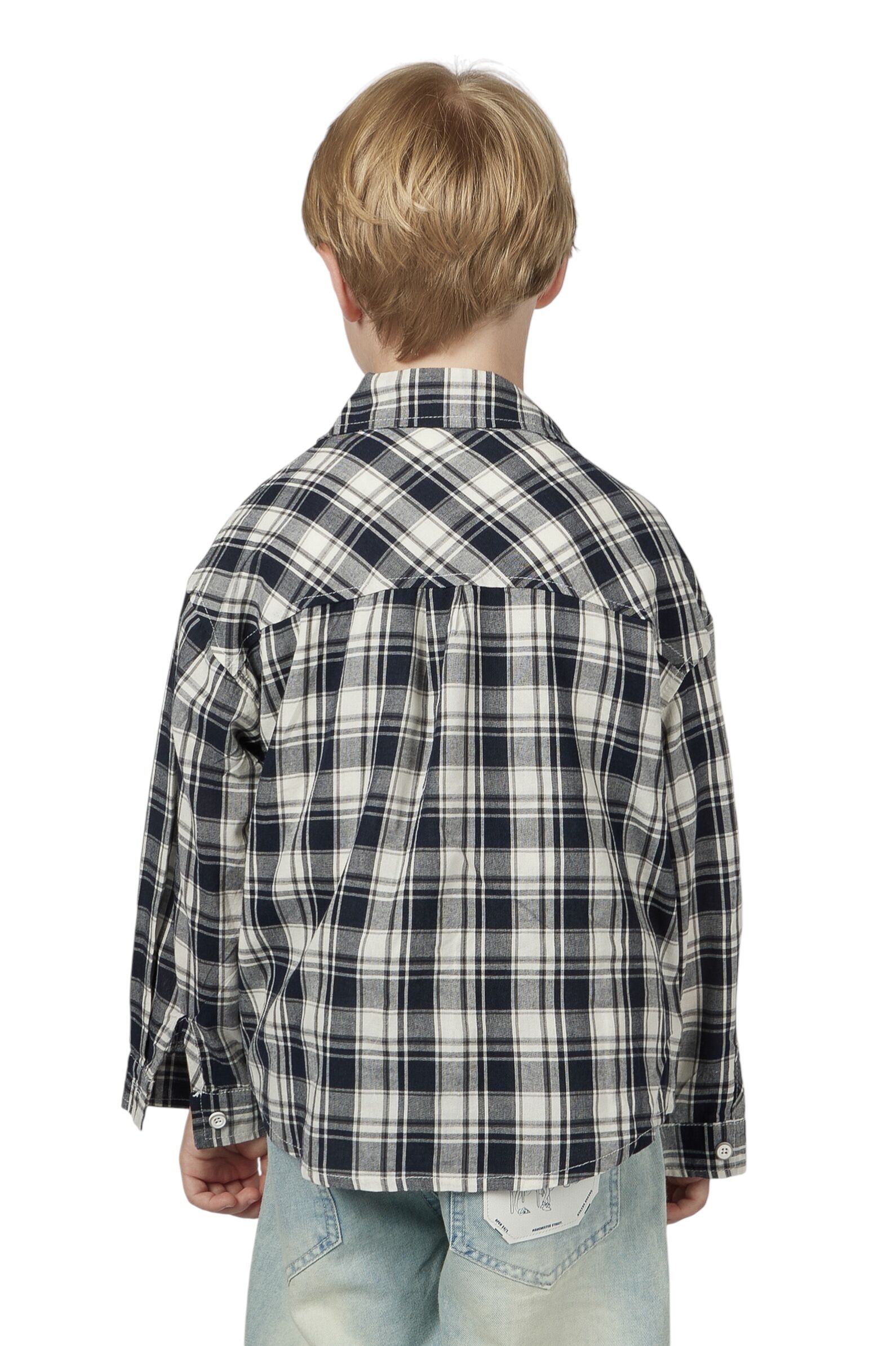 Рубашка АРТ.B-SH36145,чер-бел,хл-пэ