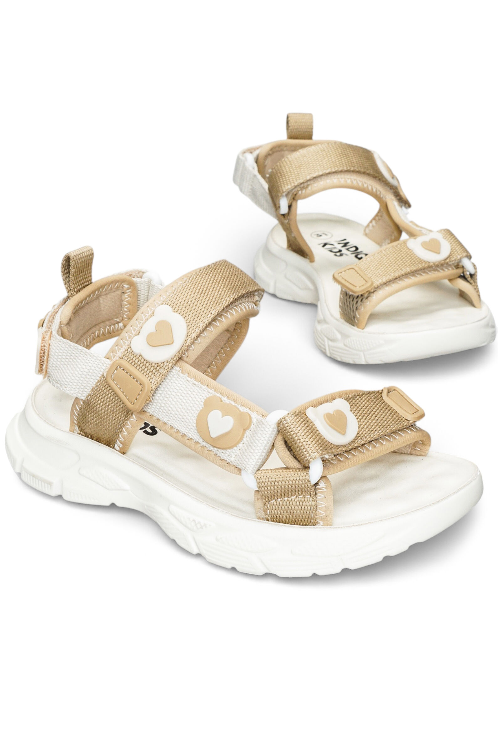 Сандалии дев. АРТ.222-250C,беж,тек/тек